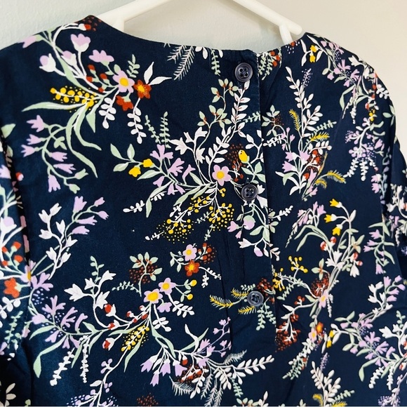 Janie and Jack Girls Botanical Navy Swing Top - Picture 4 of 5